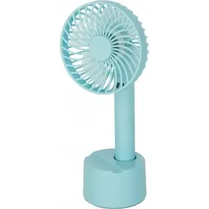 Portable rechargeable fan Volteno Mini 26x11 cm, battery-powered, blue