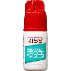 Nail Glue Kiss Maximum Speed 3 g — fast-drying adhesive for artificial nails