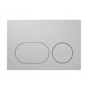 Flush button CERSANIT Dueto chromed matte — dual flush actuator plate