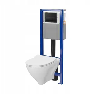 CERSANIT C60 SYSTEM 40 MECH MZ316 механизм для встроенного бачка, slim, черная матовая кнопка