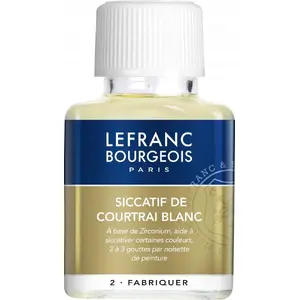 SMARTMAX Lefranc & Bourgeois Courtrai Siccative White — 75 ml pudele, žāvēšanas līdzeklis eļļas krāsām