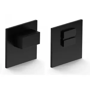 Escutcheon plate for WC, Aptel Topaz Black PVD stainless round, model MP SZ SSKWMC