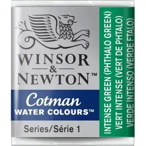 Акварельная краска в половинной кювете Winsor & Newton Cotman Intense Green 329