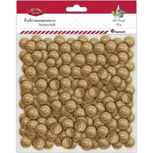 Styrofoam Balls TEKA mix golden 20 g pack, lightweight craft fillers, assorted sizes