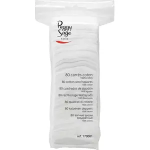 Квадратные ватные диски Peggy Sage 80 шт — маникюр, очищение, снятие макияжа