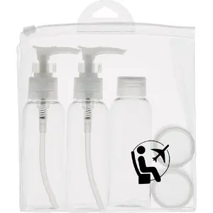 Travel container kit Inter-Vion — set of 5 refillable cosmetic bottles and jars for toiletries
