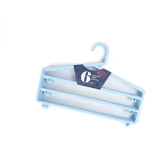 Clothes hanger set Aptel 36×25 cm plastic, 6 pcs, blue