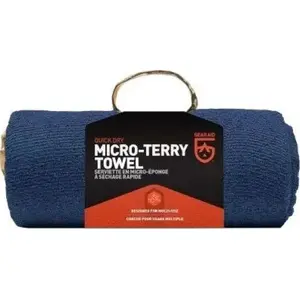 Towel Gear Aid Micro Terry Large — dark blue, quick‑dry microfiber, lightweight