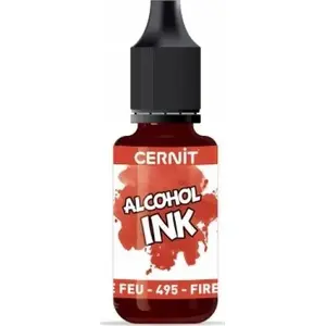 Alcohol ink Carioca Cernit 20 ml — Fire Red, highly pigmented fluid color for mixed media and ceramics