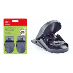 Mouse trap Sourcing SuperCat 2 pcs, reusable mechanical snap trap for mice