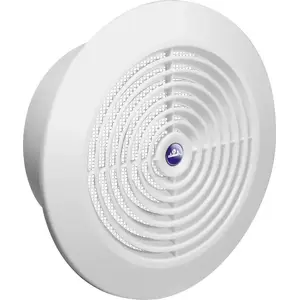 Ceiling ventilation grille AWENTA T64 white with insect mesh, Ø100 mm