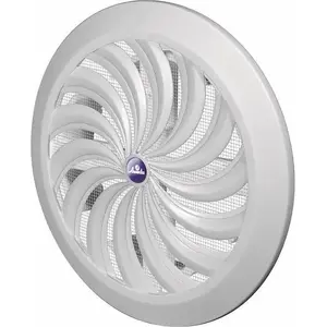 Ventilation grille AWENTA T88 white with insect mesh Ø100–150 mm