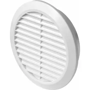 Ventilation grille AWENTA T32 white with insect mesh 125 mm