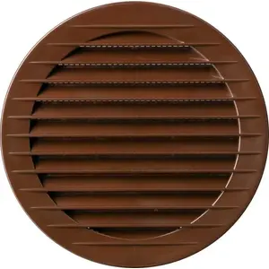 Apaļš ventilācijas režģis ar sietiņu airRoxy 80 mm, brūns (02-214)