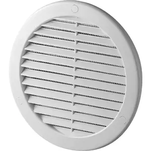 Ventilation grille AWENTA TRU16K white, round duct connection Ø125 mm, model TRU16K