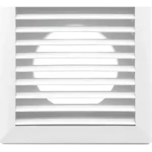 AirRoxy adjustable louvered vent with cord, white, duct size 140×140 mm, model 02-344