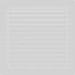 Ventilation grille slanted with mesh airRoxy 14×14 cm white model 0914