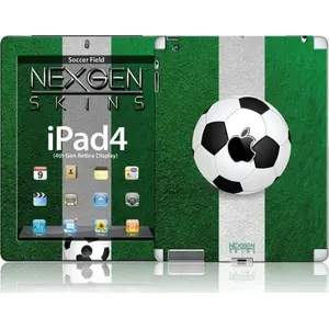 Protective skin set for iPad 2/3/4, Nexgen Skins, 3D Soccer Field design