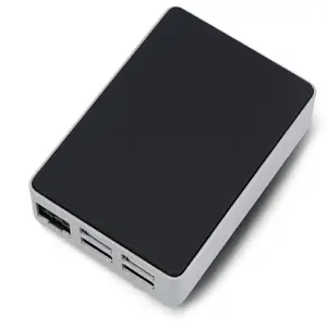 Aluminum Case for Raspberry Pi 5 - Flirc - Silver and Black