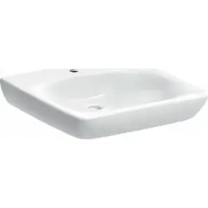 Раковина для инвалидов Geberit Selnova Comfort, 55×15×55 см, без перелива, с отверстием для смесителя