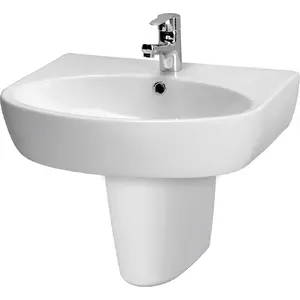 Washbasin CERSANIT Parva 60 cm model K27-031 — ceramic countertop/sink for bathroom