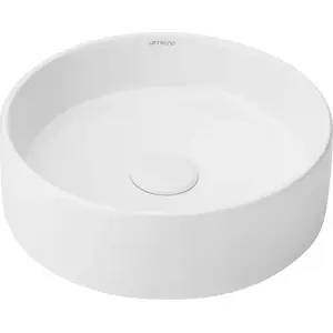 Ceramic countertop round washbasin REA Kaya TR4361, UP-CLEAN coating, UP-SLIM walls, glossy white