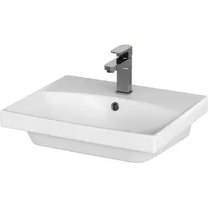 Washbasin CERSANIT City 50.5 cm K35-005 – ceramic sink, countertop or wall-mounted