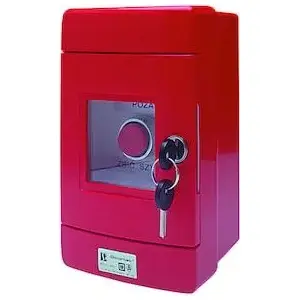 Кнопка Spamel SP22-KC-20/OBC/B красная закрытая 2Z в никелированном корпусе