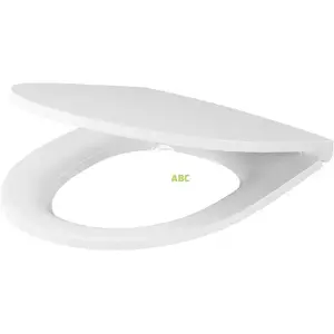 Сиденье для унитаза CERSANIT MODUO PLUS OVAL SLIM DUR с механизмом плавного закрывания и быстрой фиксацией, деревянный эффект