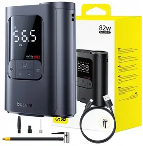 Компрессор Baseus GoTrip VA1 Super Mini с 3 насадками — чёрный