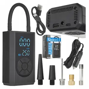 Air compressor GEKO portable 4000mAh 84W for bicycle and car (model 30)