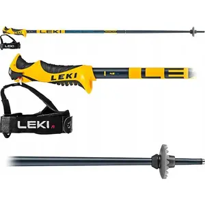 Trekking poles Leki Spitfire Lite S — pair, blue, compact folding design