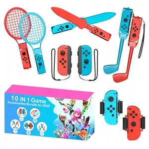 Aksesuāru komplekts 10‑1 priekš Nintendo Switch Sports — Hurtel, ģimenes komplekts, sarkans un zils