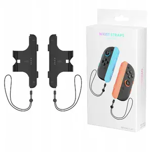 JYS Grip Holder for Joy-Con (vertical) with Wrist Strap — compatible with Nintendo Switch / Switch 2 — Black