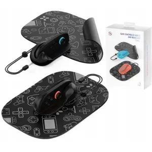 Pelēs režīma Joy-Con turētājs un peles paliktnis Nintendo Switch (2 gab.) — melns, modelis JYS-NS2313-V4