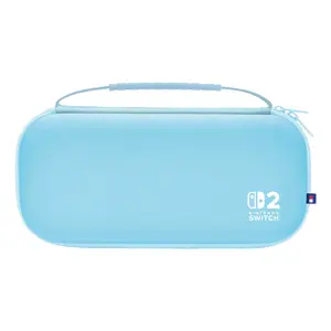 Pouch case Hori Slim Tough Pouch (Light Blue) for Nintendo Switch 2 — protective carrying sleeve