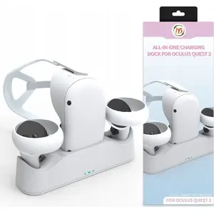 Charging Dock Station Stand with Batteries for Oculus Quest 2 by JYS SB7220