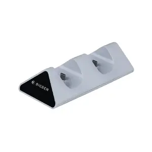 Док-станция BIGBEN PS5DUALCHARGERV2 для PlayStation 5, двойная зарядка, USB-A—USB-C, чёрный/белый