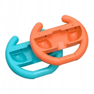 Steering wheel controllers for Joy-Con Nintendo Switch (set of 2) by Hurtel — orange and blue