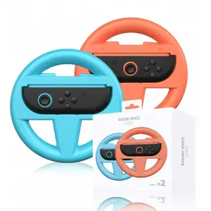 Game Steering Wheel Handles for Nintendo Switch 2 by JYS — Pair, Blue and Red, model SB10008