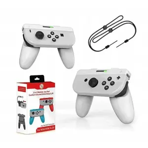 Handgrip for Nintendo Switch Joy-Con (pair) JYS SB11112 — white ergonomic grips for Switch and OLED