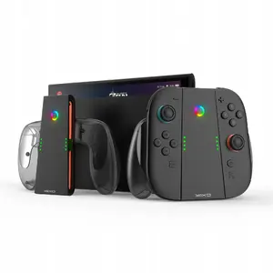 Uzlādes rokturis komplekts Joy-Con ar uzlādes funkciju no Mimd — Techno black