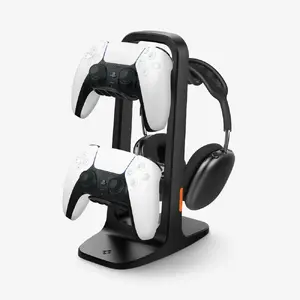 Turētājs Spigen Controller & Headphone Stand — melns, spēļu pultīm un austiņām
