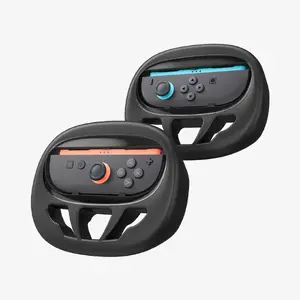 Steering wheel accessory Spigen JoyCon for Nintendo Switch — wireless, silicone housing, black, battery-powered, buttons (Home, Back, Select, D-pad)