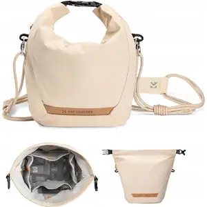 Camera Crossbody Sling Bag K&F SB9528 (5 L) — beige, for camera, phone and accessories