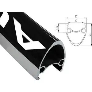 Road rim Alexrims ALX-AT490 700×32, drilled, CNC side, black