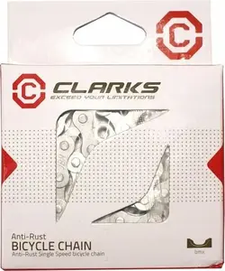 Bicycle Chain Clarks C410AR — single-speed 1/2" x 1/8", 112 links, with master link, anti-corrosion, silver