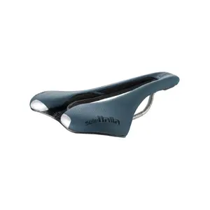 Bicycle saddle Selle Italia SLR Boost Gravel TI 316 Superflow — road racing, blue, 13 cm x 24.8 cm, 204 g