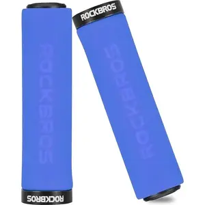 Handlebar Grips RockBros BT1001BLBK — foam grips for bicycle handlebar, blue-black