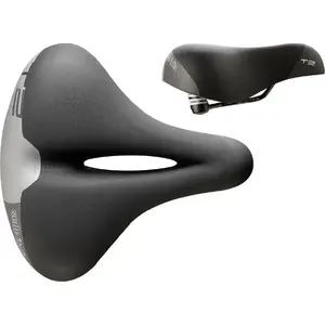 Selle Italia touring saddle TOURING T 2 FLOW S, Fec Alloy 7x9 rails, soft-tek, black